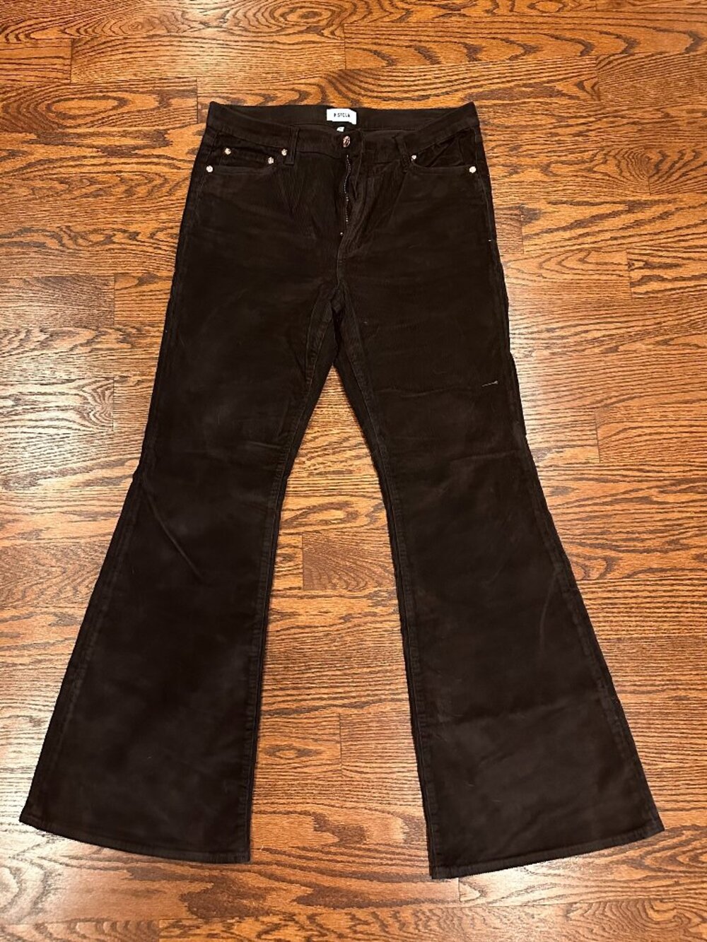 Pistola Chocolate Brown Corduroy Flare Pants Size 31
